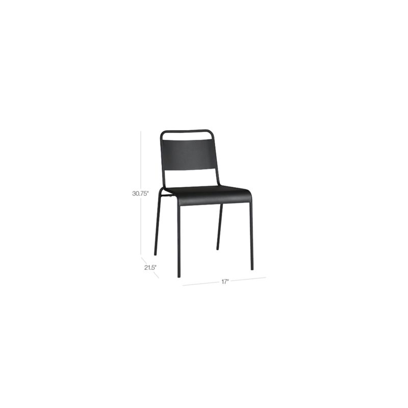 View Lucinda Black Stacking Chair Set of 4 - image 2 of 7