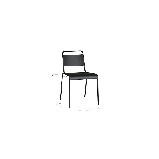 Lucinda Black Outdoor Patio Stacking Chair