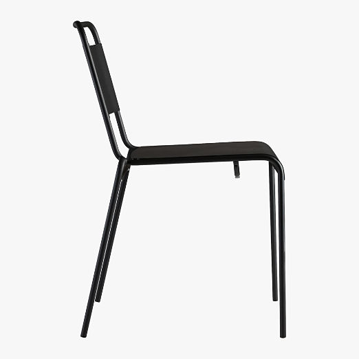 Lucinda Black Outdoor Patio Stacking Chair