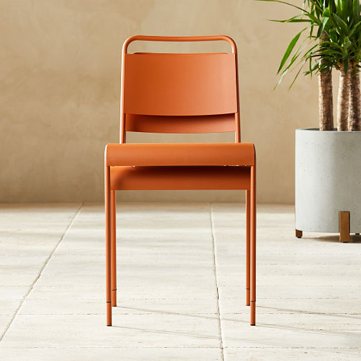 Lucinda Terracotta Outdoor Patio Stacking Chair