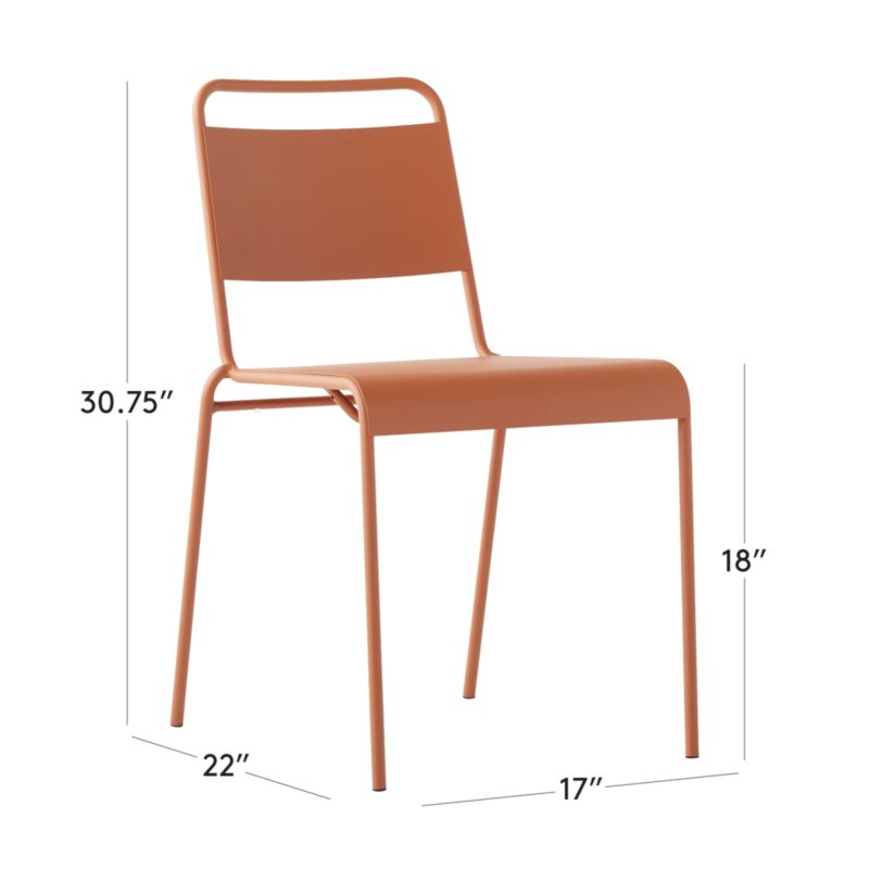 View Lucinda Terracotta Stacking Chair Set of 4 - image 2 of 7