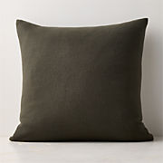 Tal Sand and Black Linen Throw Pillow Cover 23"