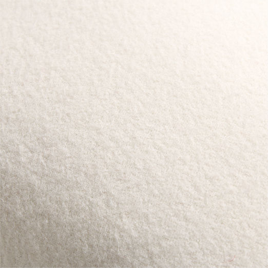 Lucy Warm White Merino Wool Throw Pillow Cover 20"x20"