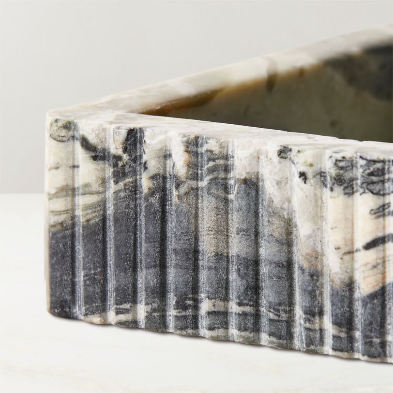 Luke Jade Marble Ribbed Catchall Dish - image 2 of 7