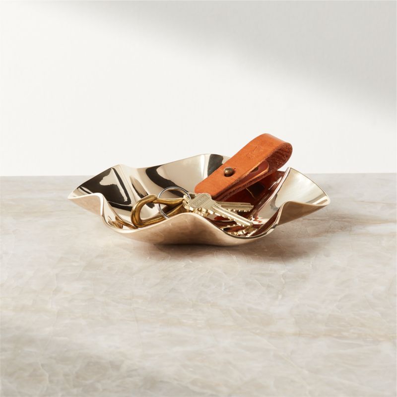 Lulu Polished Brass Catchall Dish - image 1 of 9