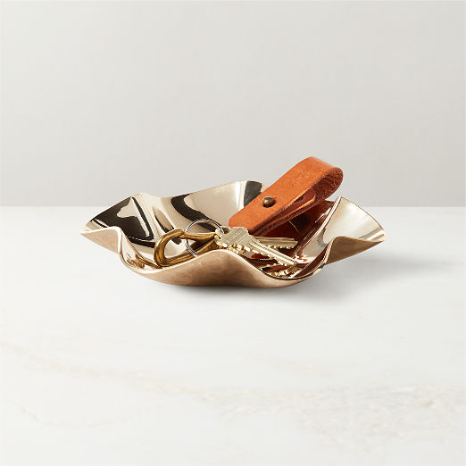 Lulu Polished Brass Catchall Dish