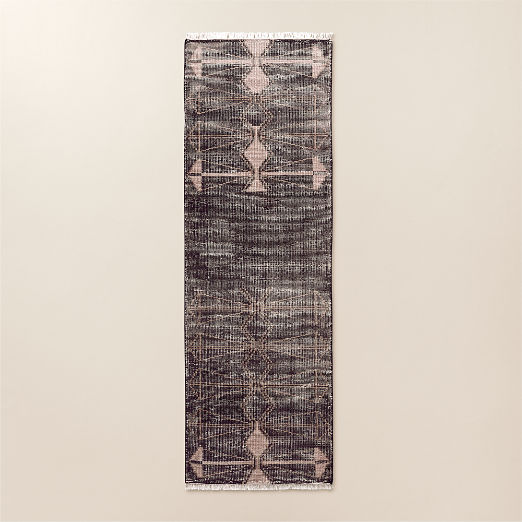 Luma Hand-Knotted Black New Zealand Wool Runner Rug 2.5'x8' by Ackerman