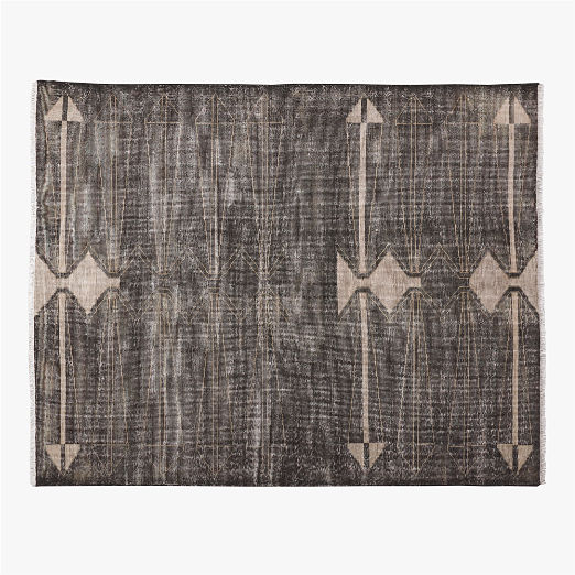 Luma Hand-Knotted Black New Zealand Wool Area Rug 10'x14' by Ackerman