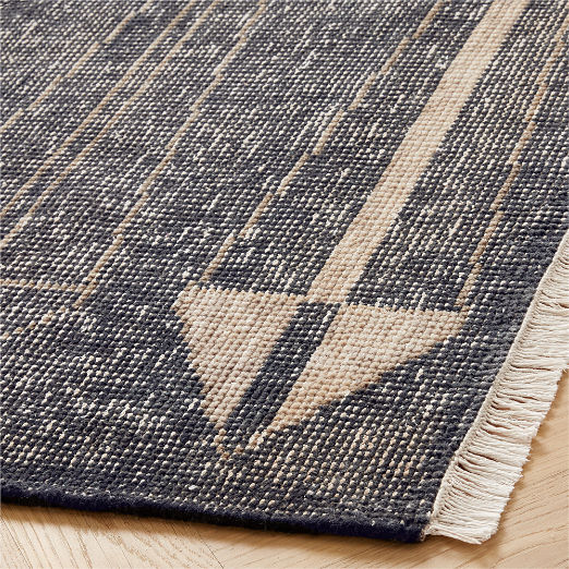Luma Hand-Knotted Black New Zealand Wool Area Rug 8'x10' by Ackerman