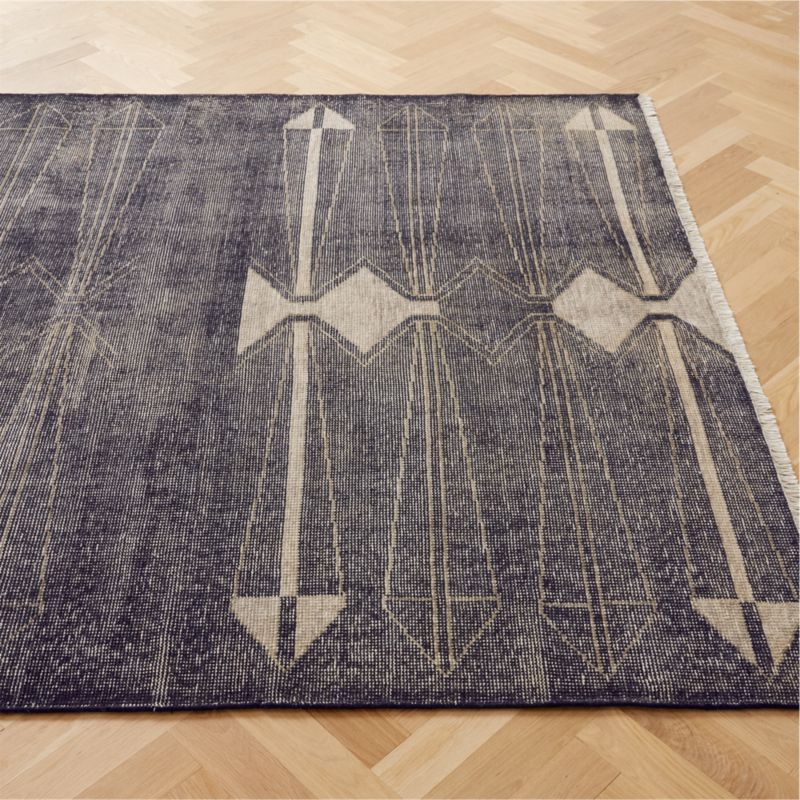 Luma Hand-Knotted Black New Zealand Wool Area Rug 6'x9' by Ackerman - image 2 of 6