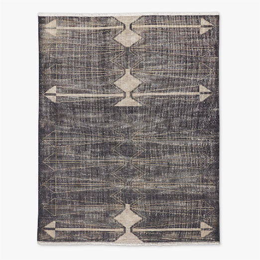 Luma Hand-Knotted Black New Zealand Wool Area Rug by Ackerman