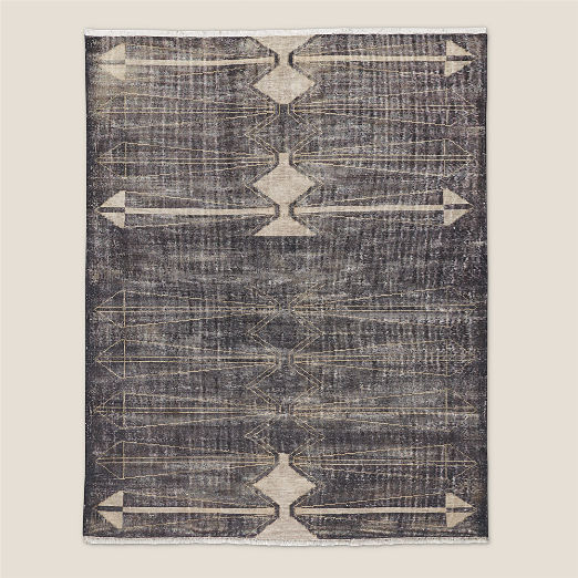 Luma Hand-Knotted Black New Zealand Wool Area Rug 8'x10' by Ackerman