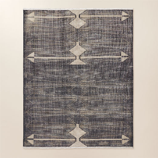 Luma Hand-Knotted Black New Zealand Wool Area Rug by Ackerman