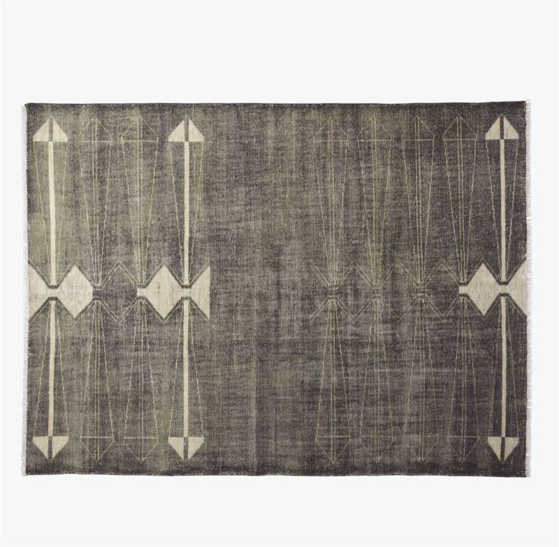 Luma Hand-Knotted Black New Zealand Wool Area Rug 9'x12' by Ackerman - image 0 of 6