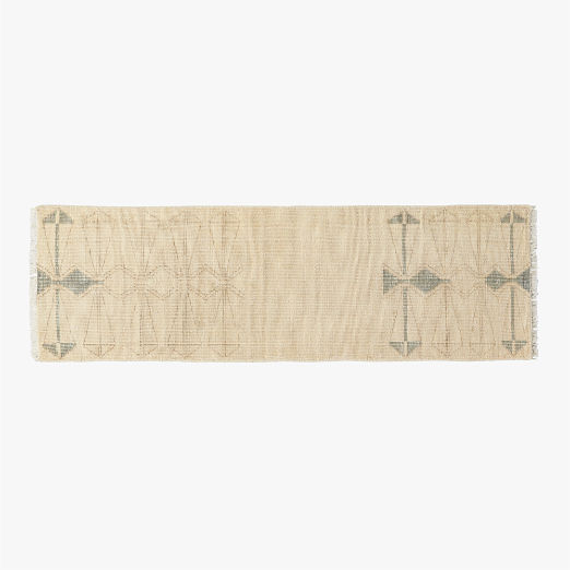 Luma Hand-Knotted Ivory New Zealand Wool Runner Rug 2.5'x8' by Ackerman