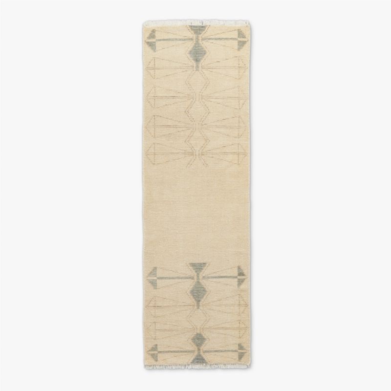 Luma Hand-Knotted Ivory New Zealand Wool Runner Rug 2.5'x8' by Ackerman - image 0 of 4