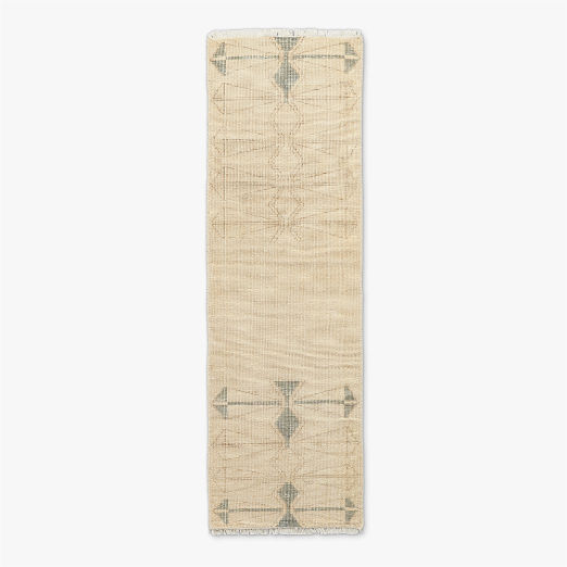 Luma Hand-Knotted Ivory New Zealand Wool Runner Rug 2.5'x8' by Ackerman