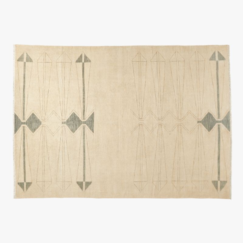 Luma Hand-Knotted Ivory New Zealand Wool Area Rug 10'x14' by Ackerman - image 0 of 6