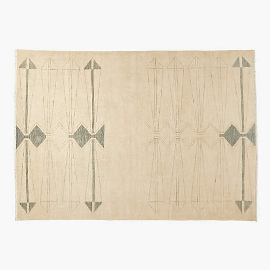 Luma Hand-Knotted Ivory New Zealand Wool Area Rug 10'x14' by Ackerman