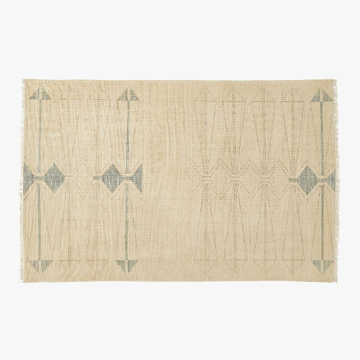 Luma Hand-Knotted Ivory New Zealand Wool Area Rug 5'x8' by Ackerman