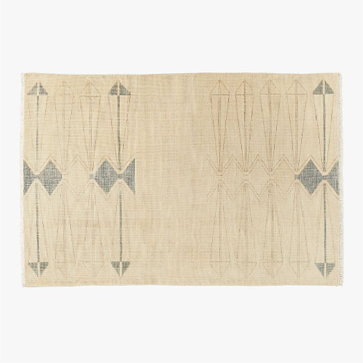 Luma Hand-Knotted Ivory New Zealand Wool Area Rug 6'x9' by Ackerman