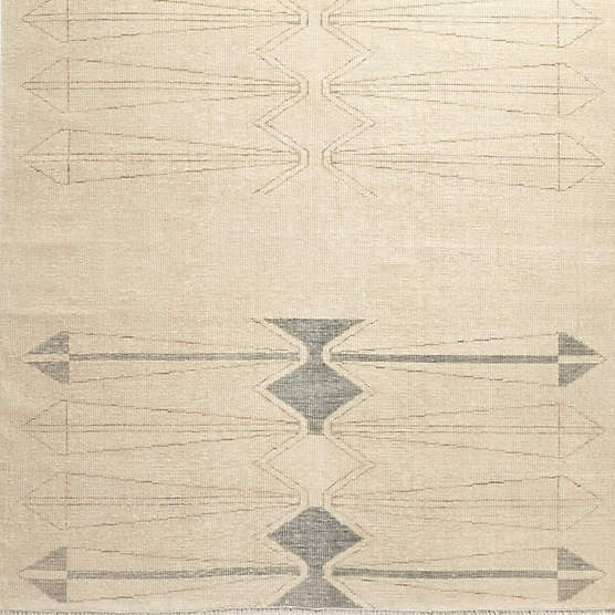 Luma Hand-Knotted Ivory New Zealand Wool Rug Swatch 12"x12" by Ackerman