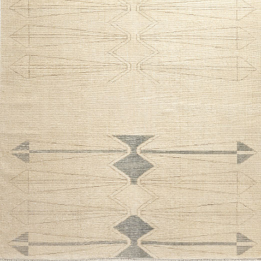 Luma Hand-Knotted Ivory New Zealand Wool Rug Swatch 12"x12" by Ackerman