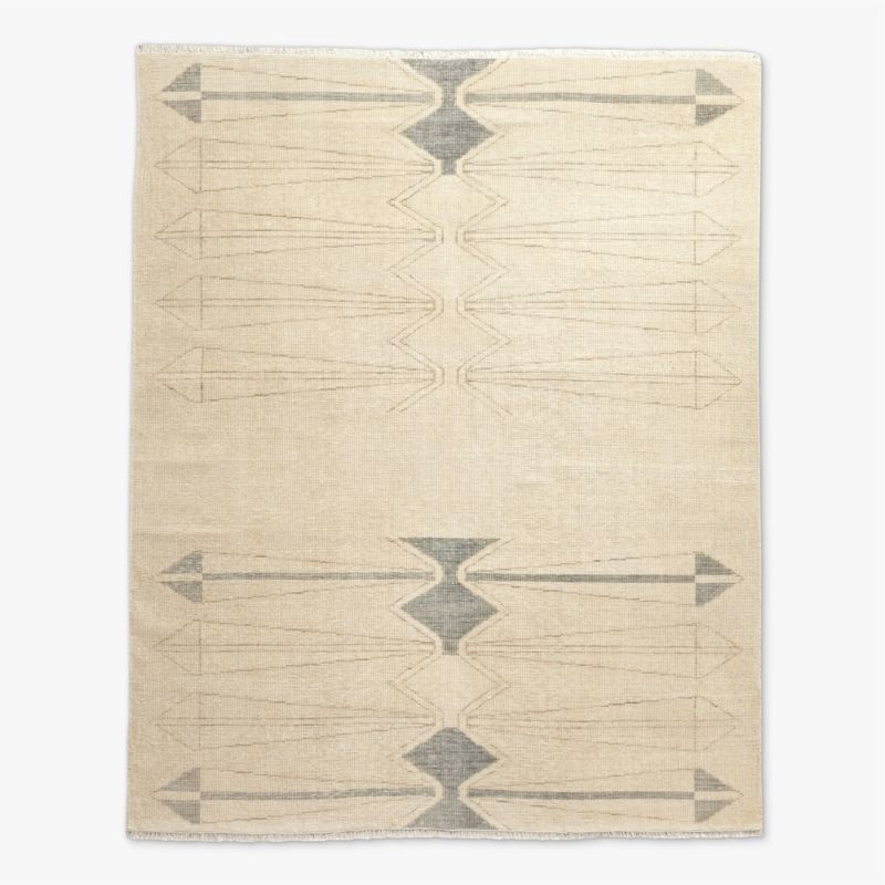 Luma Hand-Knotted Ivory New Zealand Wool Area Rug 5'x8' by Ackerman - image 0 of 6