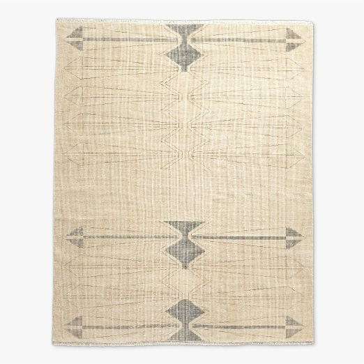 Luma Hand-Knotted Ivory New Zealand Wool Area Rug 8'x10' by Ackerman