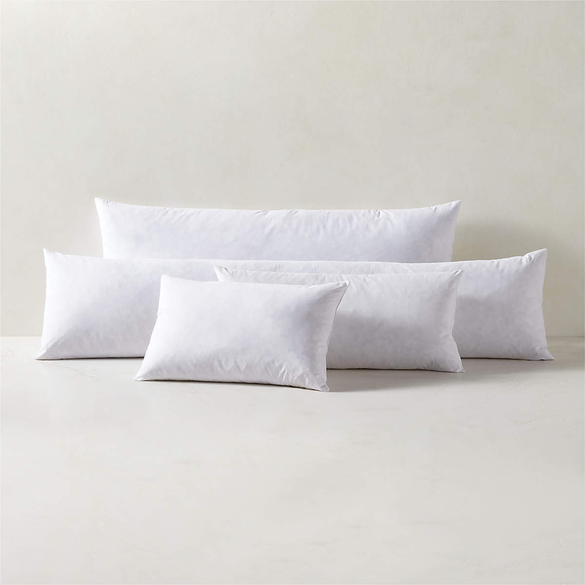 FeatherDown Rectangular Pillow Inserts CB2