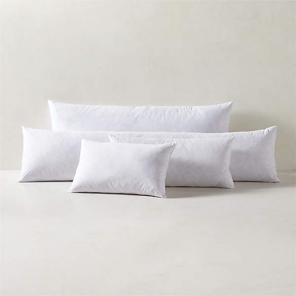 Hofdeco Water Resistant Synthetic Down Alternative Lumbar Pillow Insert Sham Stuffer, Rectangle Form, 13x21