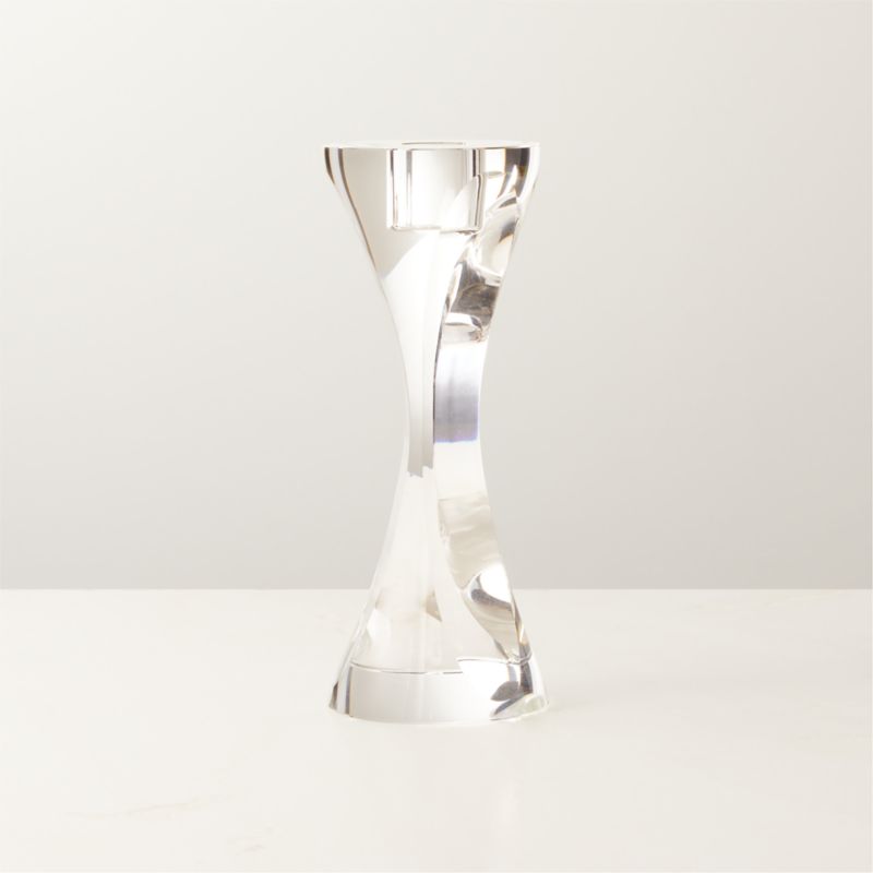 View Lume Crystal Taper Candle Holder Large details