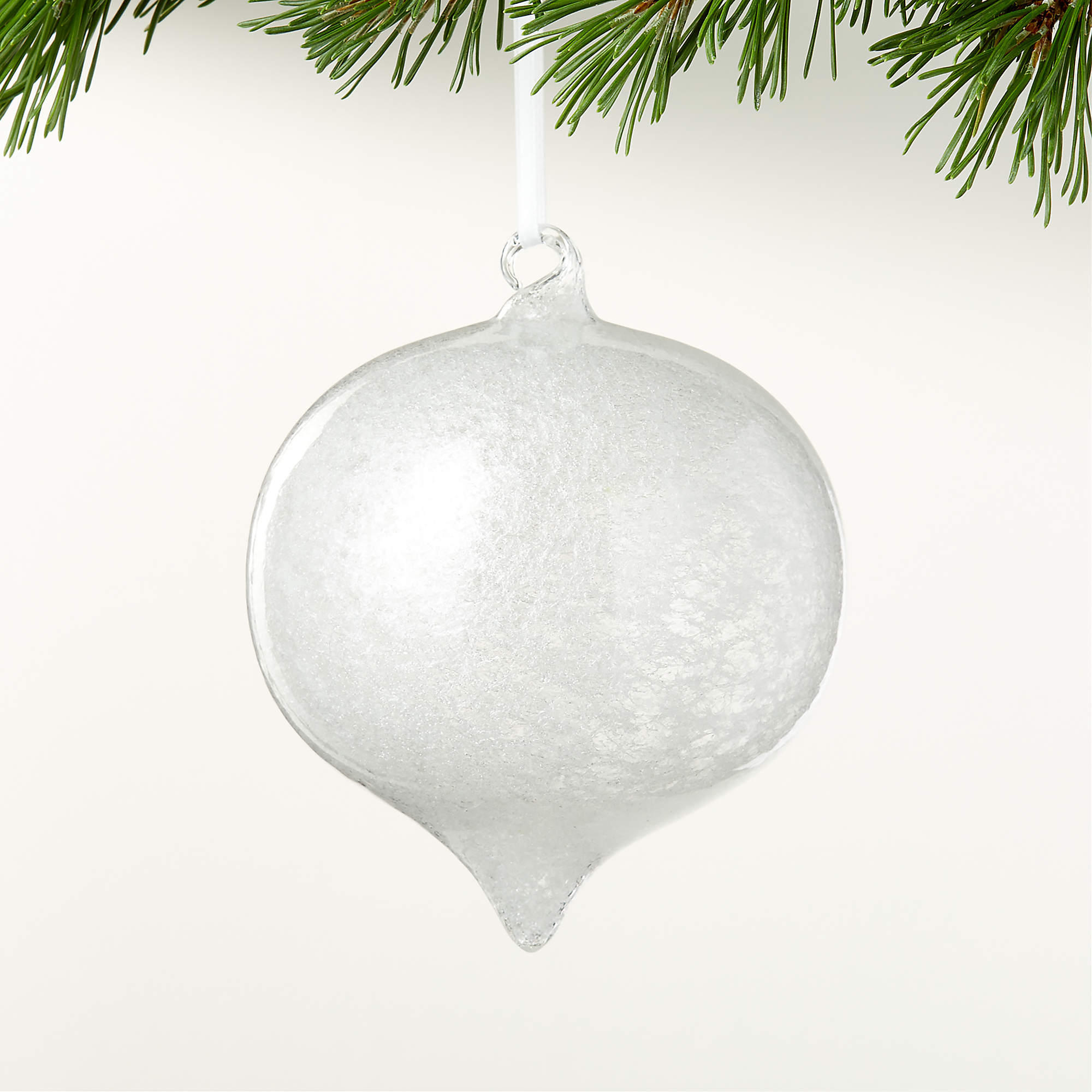 Lumi Textured Glass Christmas Tree Ornaments | CB2