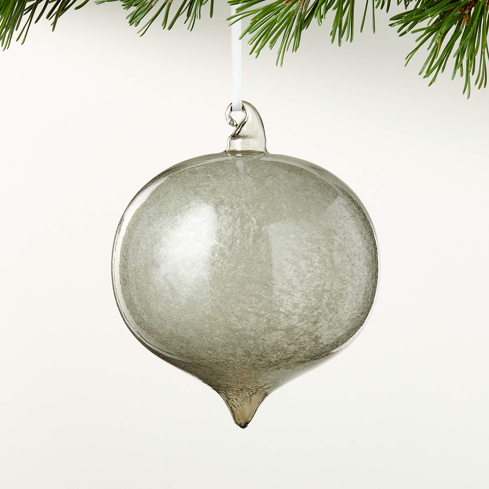 Lumi Textured Glass Christmas Tree Ornaments Cb2 Canada 