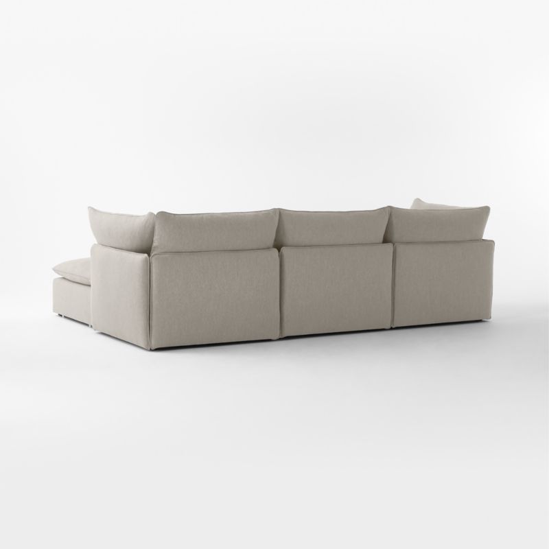 Lumis 4-Piece Modular Grey Performance Fabric Deep Depth Sectional Sofa - image 6 of 7