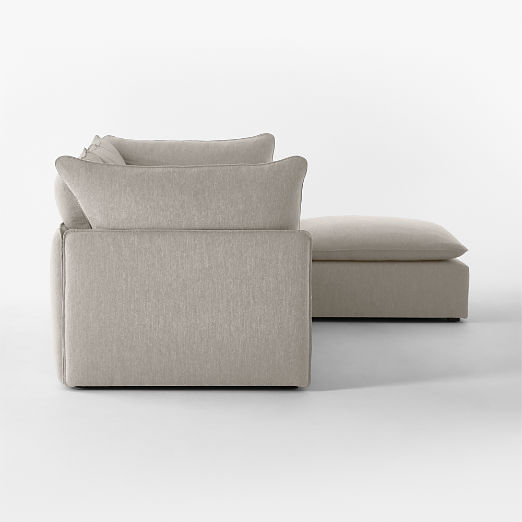 Lumis Grey Performance Fabric Armless Chair