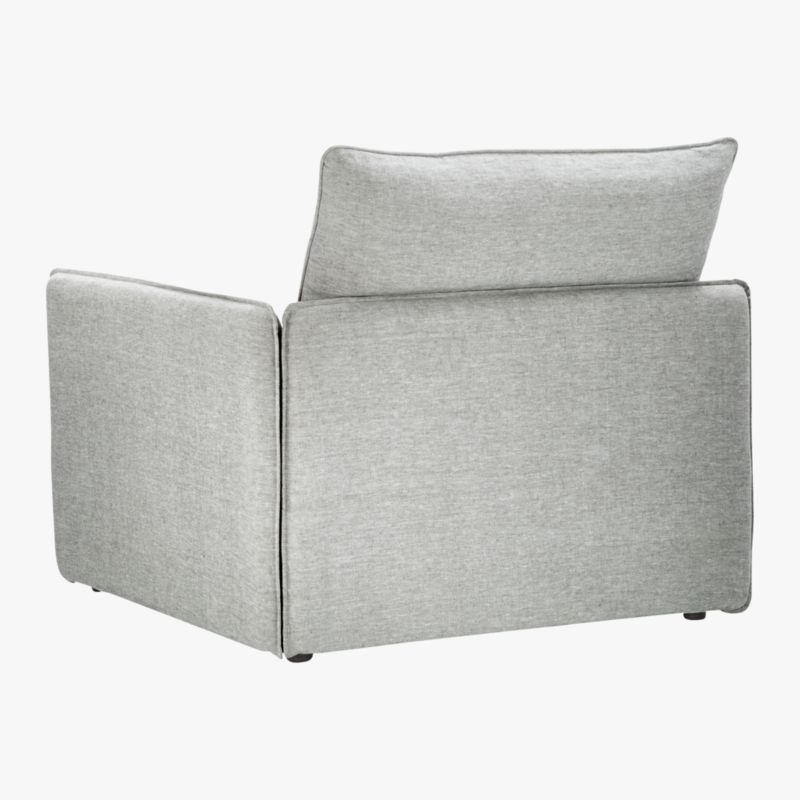 Lumin Grey Linen Corner Chair - image 6 of 7