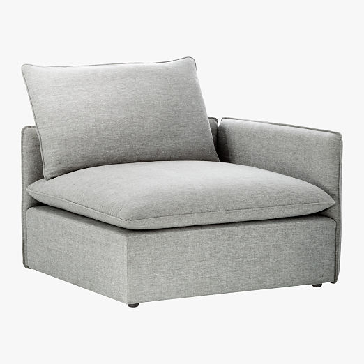 Lumin Grey Linen Corner Chair