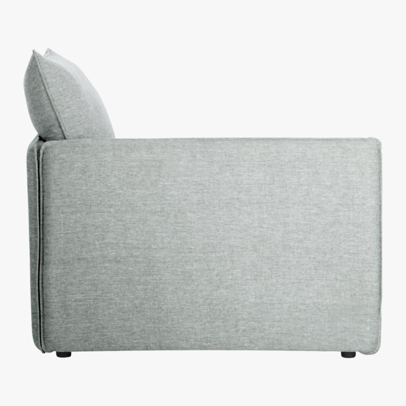 Lumin Grey Linen Corner Chair - image 5 of 7