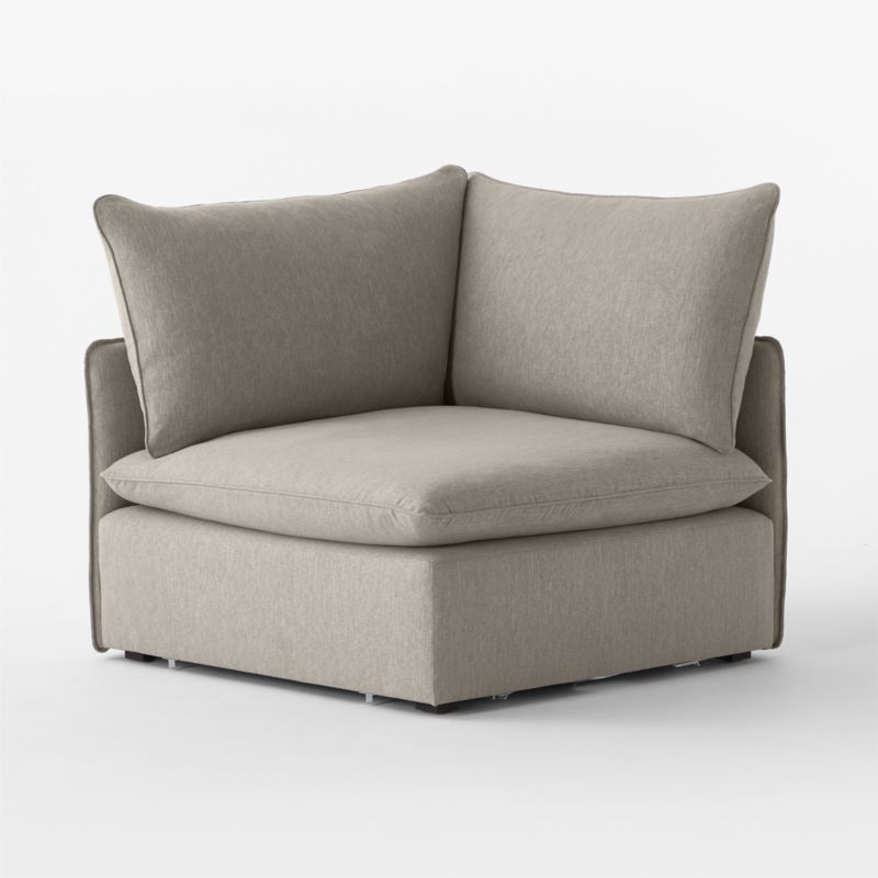 Lumis Grey Performance Fabric Deep Depth Corner Chair - image 3 of 7