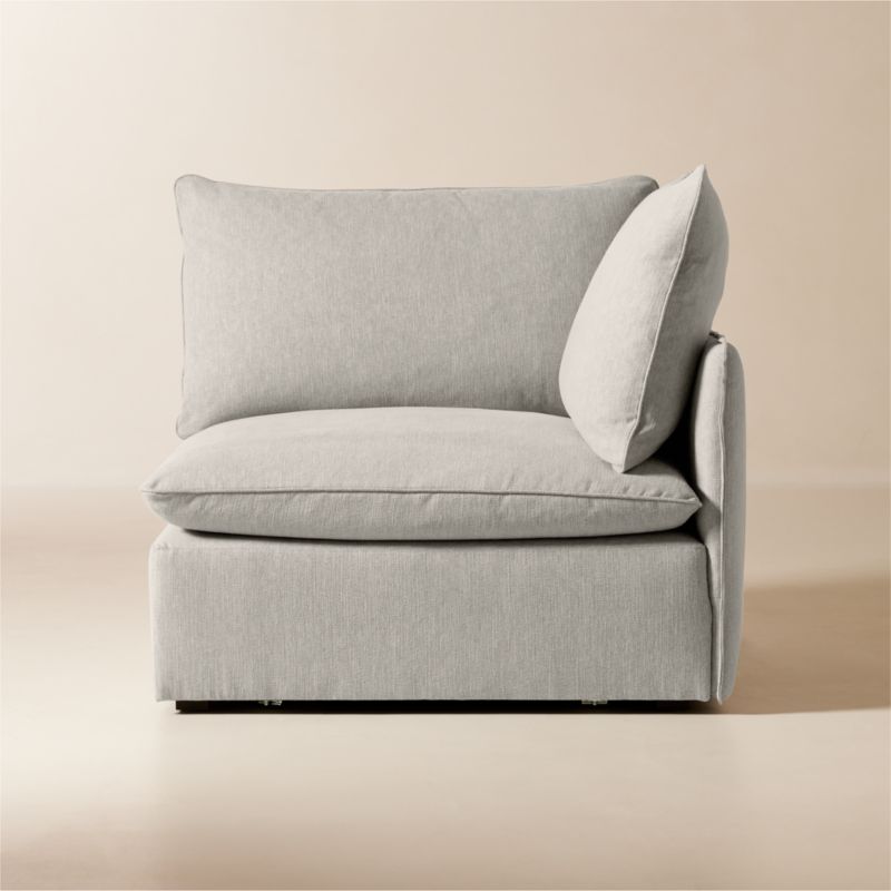 Lumis Grey Performance Fabric Deep Depth Corner Chair - image 0 of 7