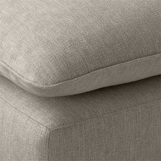 Lumis Grey Performance Fabric Deep Depth Ottoman