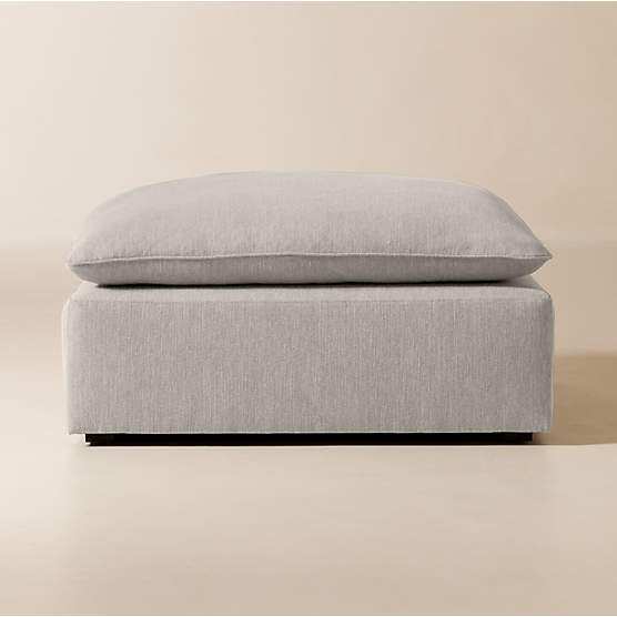 Lumis Grey Performance Fabric Ottoman