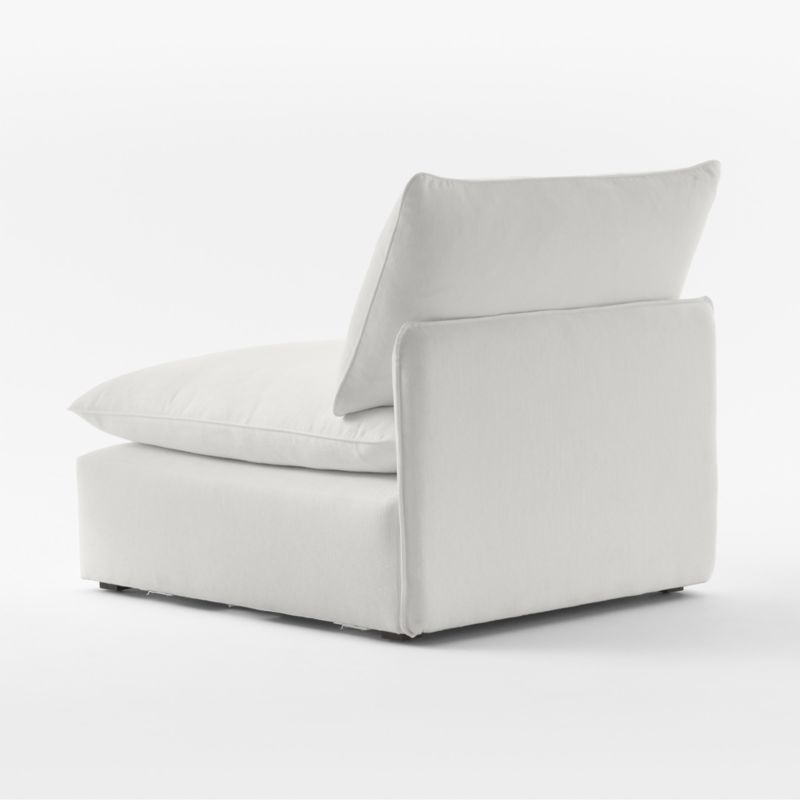 Lumis Snow White Performance Fabric Armless Chair - image 5 of 7