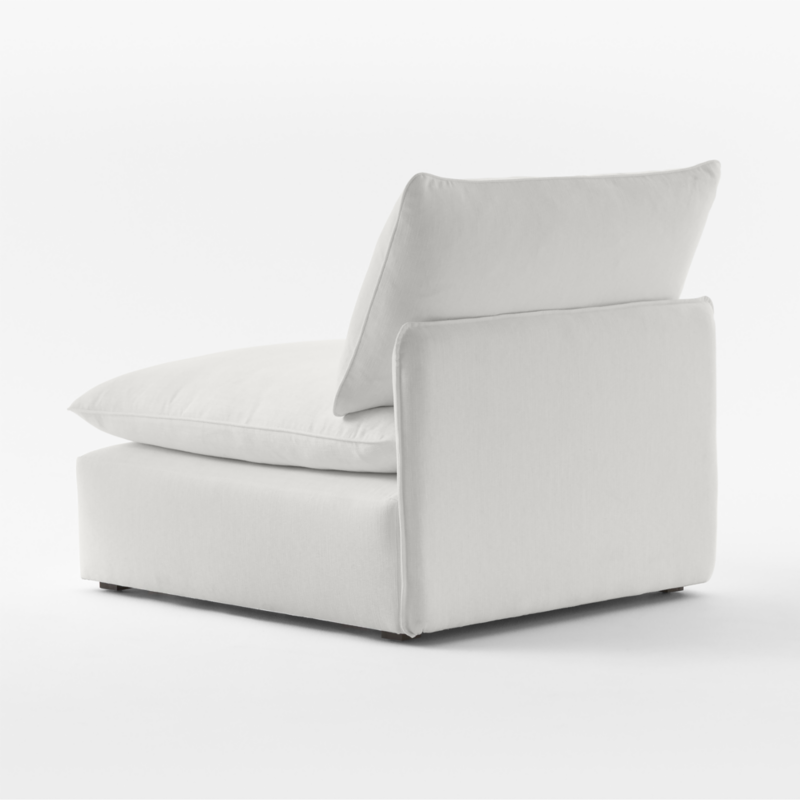 Lumis Snow White Performance Fabric Deep Depth Armless Chair - image 7 of 11
