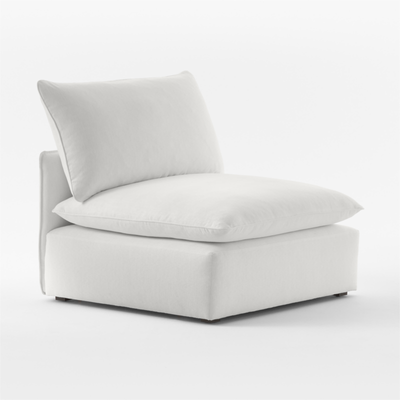 Lumis Snow White Performance Fabric Deep Depth Armless Chair - image 5 of 11