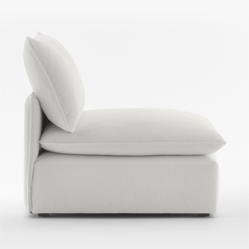 Lumis Snow White Performance Fabric Deep Depth Armless Chair - image 6 of 11