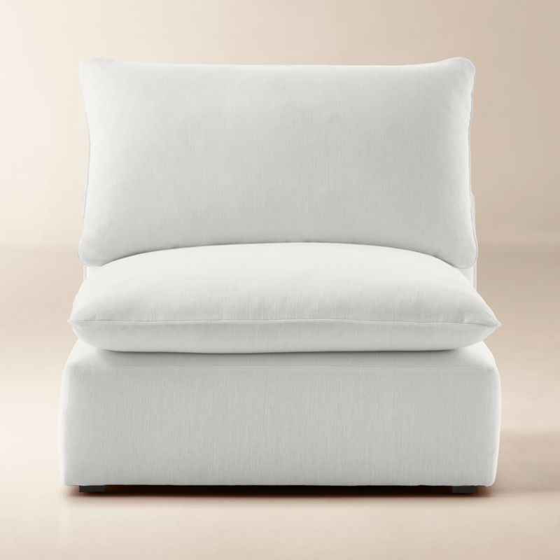 Lumis Snow White Performance Fabric Deep Depth Armless Chair - image 0 of 11