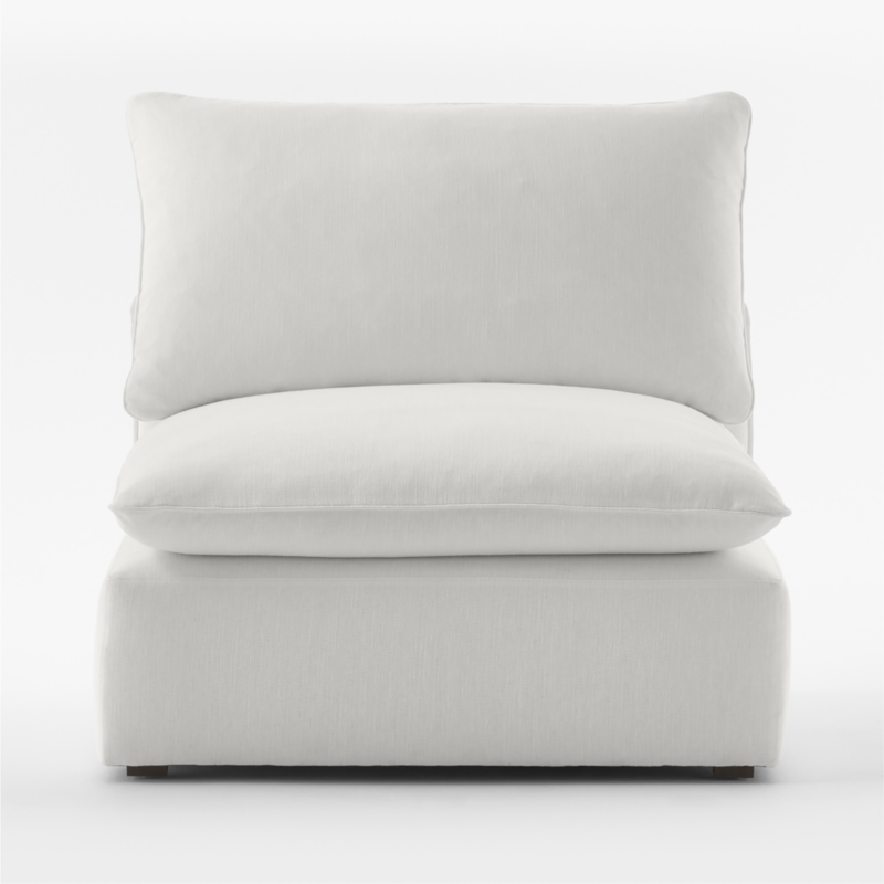 Lumis Snow White Performance Fabric Deep Depth Armless Chair - image 4 of 11