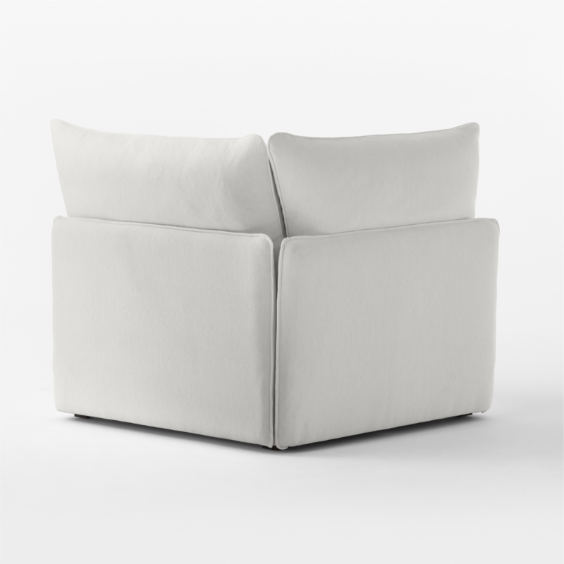 Lumis Snow White Performance Fabric Deep Depth Corner Chair - image 7 of 11
